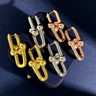 U-shaped bamboo smooth large thick earrings