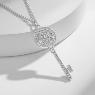 Keys series sunflower full diamond medium necklace