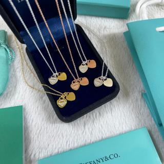 Double Heart Peach Heart Necklace