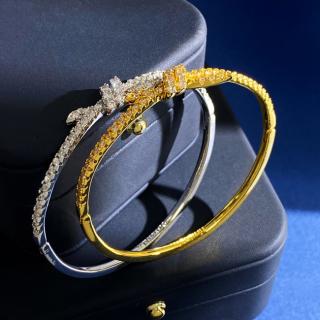 Diamond studded rope tied bracelet