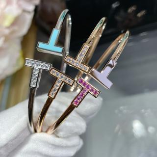 Double T Pink Diamond Bracelet
