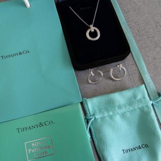Circle studded diamond necklace 925 silver