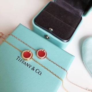 Ruby Circle Double T Bracelet 925 silver