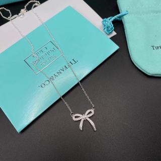 Full diamond bow collarbone chain