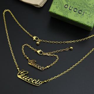 Handwritten Gucci logo  necklace 19usd   bracelet 17usd 