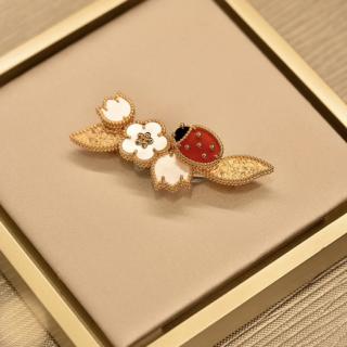 Ladybug Plum Blossom Brooch  21usd
